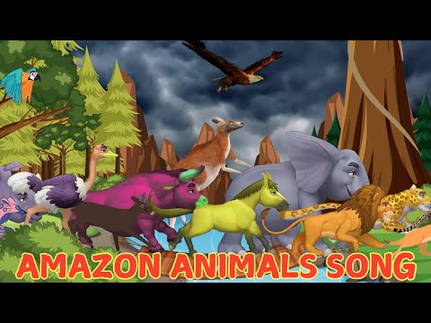 Amazon Animal Sounds Song 🎶 Learn Animals with Joyful Sounds 🐾 Best Educational Video for Toddlers 🐆
