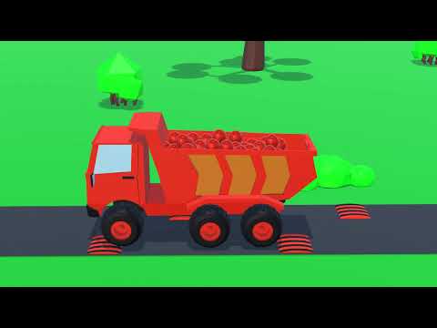 Colored wheels on the road | Baby Nursery Rhymes & Kids Songs