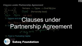 Clauses under Partnership Agreement