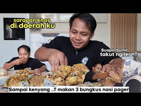 Sampai kenyang ⁉️ sarapan 3 bungkus nasi pagaar