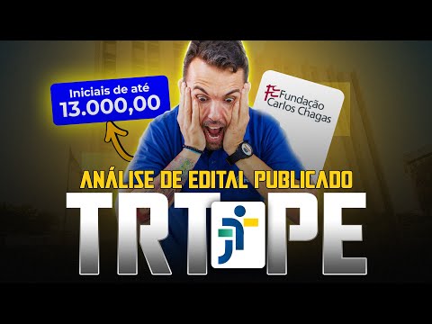 TRT PE- ANÁLISE DE EDITAL E PLANO DE ESTUDOS