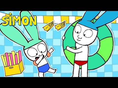 Simon Learns to Swim - साइमन तैरना सीखता है 🏊‍♂️💦|  Full episodes | Hindi Cartoon for Kids