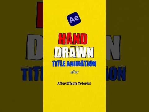 Easy Hand-Drawn Text Effect in After Effects! ✍️ #shorts