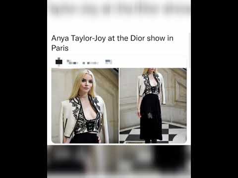 Anya Taylor-Joy at the Dior show in Paris