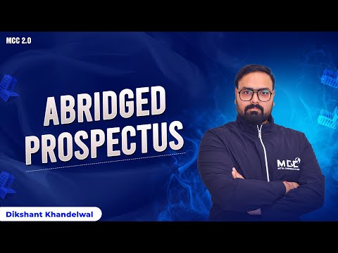 📚 Abridged Prospectus in Simple Words | Company Law Basics #law #charteredaccountant