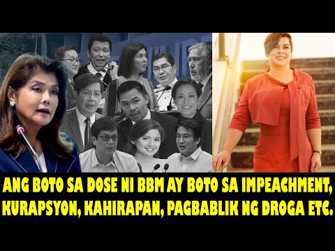 BOTO KINA ERWIN, SOTTO AT SA BBM SENATORIBLES AY PAGSANG AYON SA IMPEACHMENT KURAPSYON KAHIRAPAN ETC