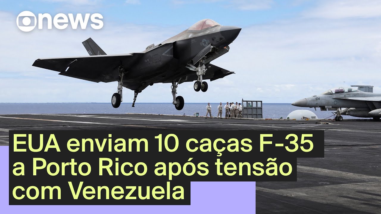 EUA enviam 10 caças F-35 a Porto Rico após tensão com Venezuela