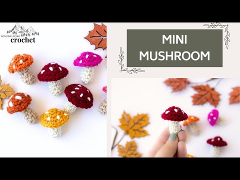 How to CROCHET  Mini MUSHROOM | Quick and Easy Crochet Mushroom Pattern | Autumn Crochet Decor