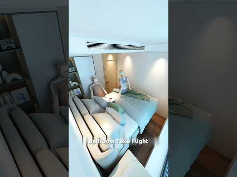 Big Brain Bedroom Ideas For Small Spaces #shorts