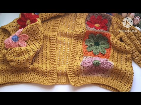 اوبن جاكت كروشيه _ كارديجان كروشيه شرح بالتفصيل خطوة بخطوة #crochet_stitches  #crochet