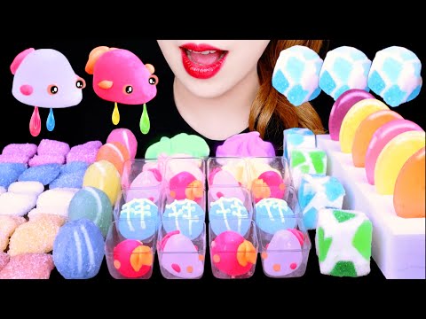 ASMR RAINBOW DESSERT *<strong>CANDY</strong> BONBON, GUMMY, KOHAKUTO <strong>CANDY</strong> EATING SOUNDS MUKBANG
