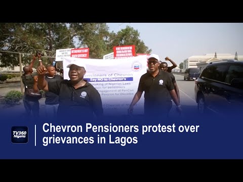 Chevron Pensioners protest over grievances in Lagos