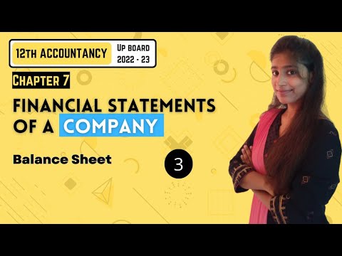 Chapter 7 | Financial Statements Of A Company| Part – 3 | Accounts 12TH UP Board 2022-23 #12thboards
