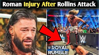 Roman Reigns Got Injured After Seth Rollins Attack at Royal Rumble l WWE Factwala