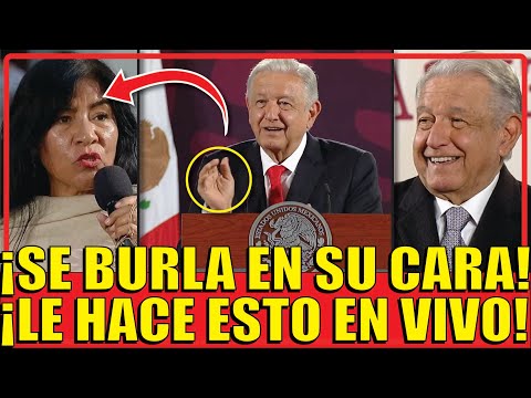 ⚠️AMLO SE BURLA EN SU CARA!🚨 REPORTERA PAYASA SE QUIZO PASAR CON EL PRESIDENTE! ESTO LE HIZO EN VIVO