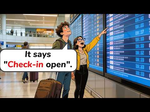 Learn English at the Airport | Travel Vocabulary & Conversation (A1-A2)