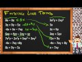Combining Like Terms in Algebra