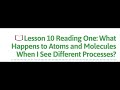 Chemical Reactions and Mixtures Concepts