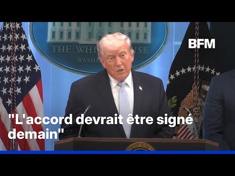 Donald Trump affirme que la signature d'un accord avec l'Iran est prévue pour ce dimanche