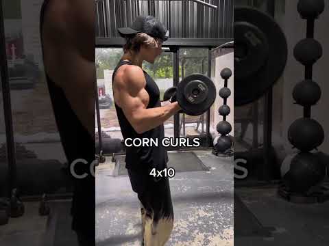 CORN CURLS! Include this exercise into your arm workout! #workoutshorts #gymshorts #athleticshorts