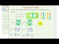 Cramer's Rule and Solving Linear Equations