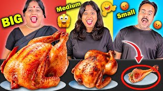 BIG vs MEDIUM vs SMALL FOOD CHALLENGE VIRAL VIDEO MUKBANG ! EXTREME FUNNY STREET FOOD CHALLENGE