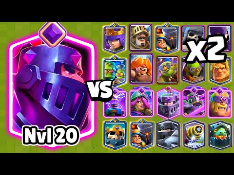 MEGACABALLERO EVO NIVEL 20 vs TODAS LAS CARTAS x2 | Clash Royale