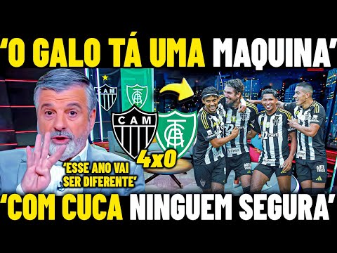 PASCOAL SE RENDEU ! ATLÉTICO AMASSA É ENCANTA a IMPRENSA ESPORTIVA - ATLÉTICO-MG 4 X 0 AMERICA