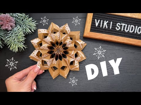 3D Paper Snowflakes Christmas Paper Craft Christmas Ornaments