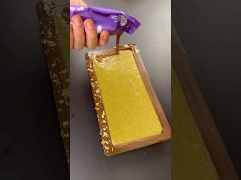 Gold Dubai chocolate. Part 2 #asmr #asmrsounds #chocolate #cooking