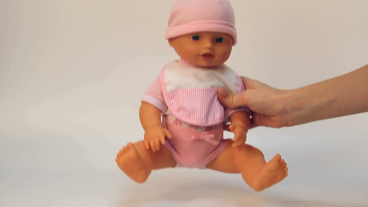 Пупс функциональный с аксессуарами 38см - видео