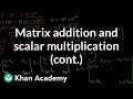Matrix Operations and Scalar Multiplication