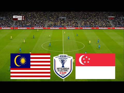 MALAYSIA vs SINGAPORE 2024 ASEAN Championship Mitsubishi Electric Cup - Full Match All Goals - PES