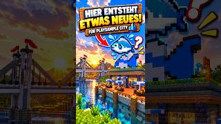 Hier entsteht etwas Neues für PlaySample City! 🐟🏙️ #Minecraft