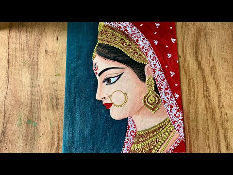 Maa Durga Acrylic Painting/ Durga Maa Painting/Maa Durga Drawing/ Easy Painting