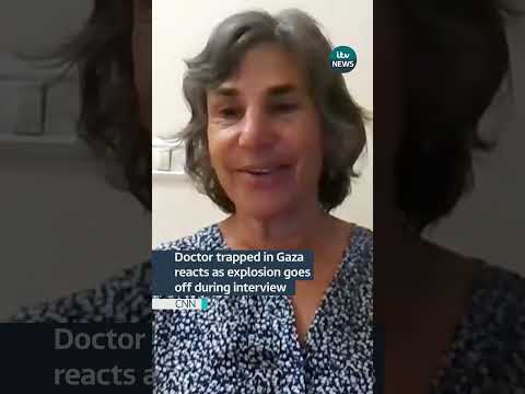 Doctor trapped in Gaza reacts to explosion #itvnews #palestine #israel