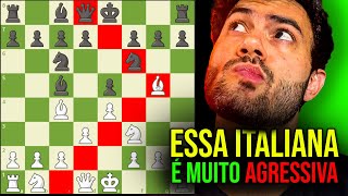 Joguei a variante MAIS AGRESSIVA da ITALIANA!!! Rumo ao Top 1 do Brasil Xadrez