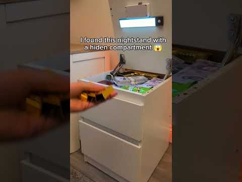 Keep your valuables hidden and secure đ𤍠#fyp #hiddenstorage #tech #gold #goldbar #techfurniture