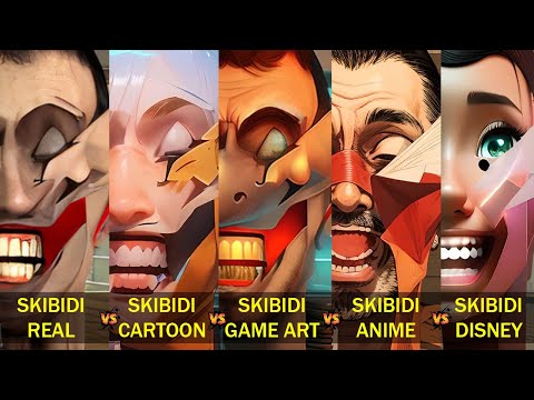 Skibidi Toilet Real VS Skibidi Toilet Cartoon, Anime, Game Art, Disney Season 1