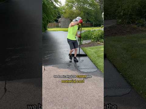 Customer was Under Charged👵💰 #satisfying #asphalt #sealcoating