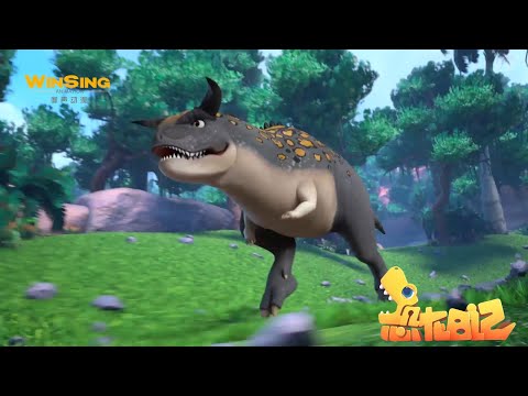 【猪猪侠之恐龙日记1】06 猪猪侠和阿五前往恐龙世界，他们这次要找的恐龙是牛龙，它是恐龙时代的猎豹。