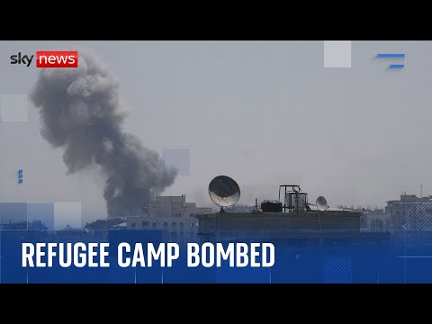 Dozens killed in Israeli strikes on Gaza town and refugee camp