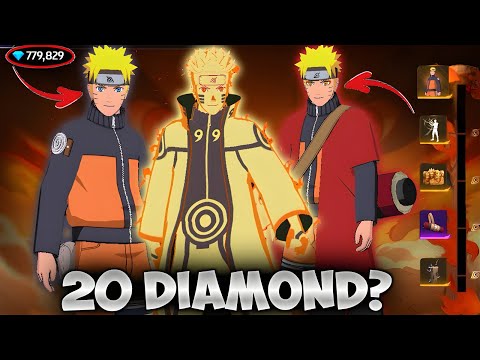 20 DIAMOND 😂BUY THE NEW LEGENDARY "NARUTO" EVO BUNDLE WITH BEST EFFECTS AND COOL ANIMATION🔥FREE FIRE