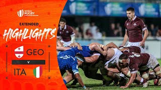 DRAMATIC Conclusion 😮‍💨  | Georgia v Italy | World Rugby U20 Championship | Extended Highlights