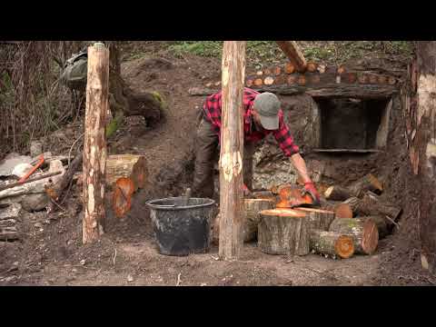 Three bushcraft dugout cabins underground from start to finish. Skills for everyone.My best works 23