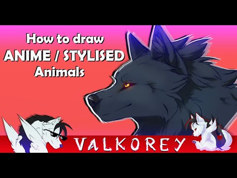 HOW TO DRAW ANIME STYLIZED ANIMALS - easy tutorial