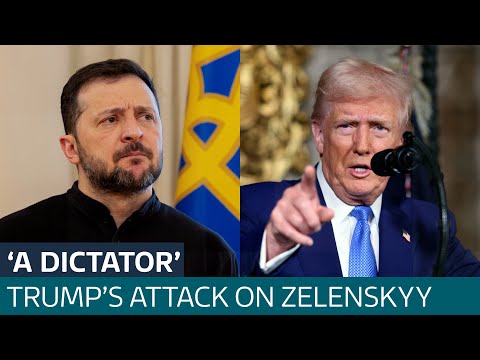 Ukraine-Russia war: Donald Trump calls Volodymyr Zelenskyy a 'dictator' | ITV News
