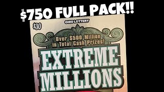 $30 EXTREME MILLIONS!! | $750 FULL BOOK!! | OHIO LOTTERY SCRATCH OFFS!! part 2