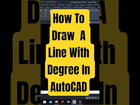 How To Draw A Line With Degree In AutoCAD #autocad #autocadplan #degree #line #autocadtutorial