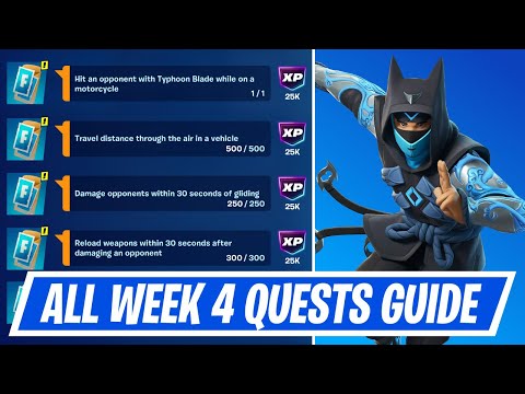 Fortnite Complete Week 4 Quests - How to EASILY Complete Week 4 Challenges in Chapter 6 Season 1